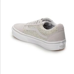 Glitter beige lace up Vans classic